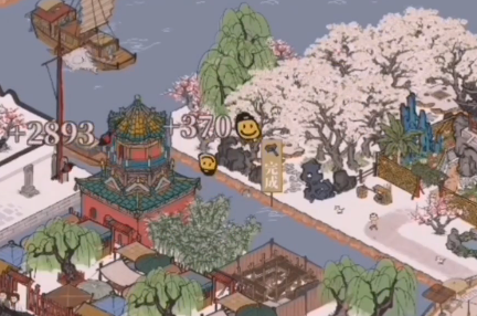 江南百景图的河灯在哪