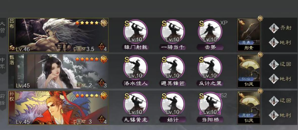 率土之滨甄洛前锋怎么加点