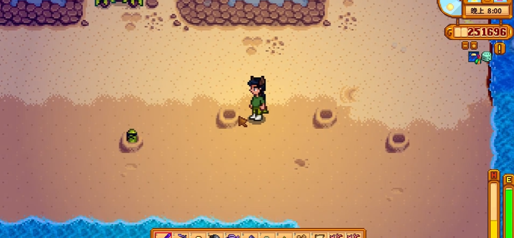 星露谷物语怎么打地鼠