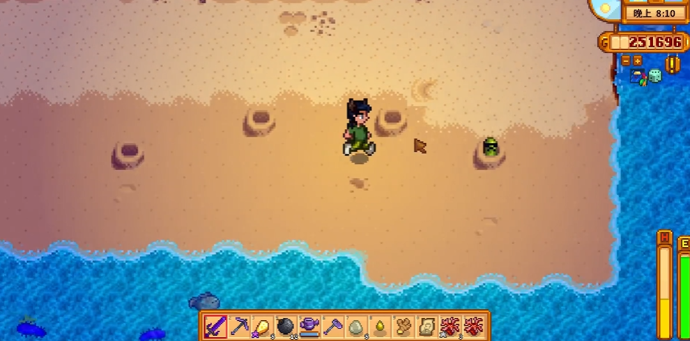 星露谷物语怎么打地鼠