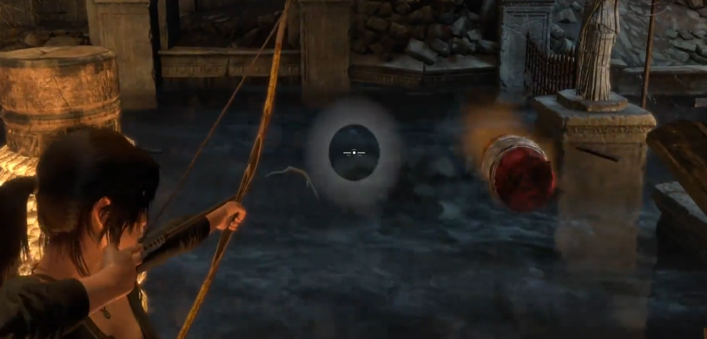 古墓丽影10怎么炸雕像