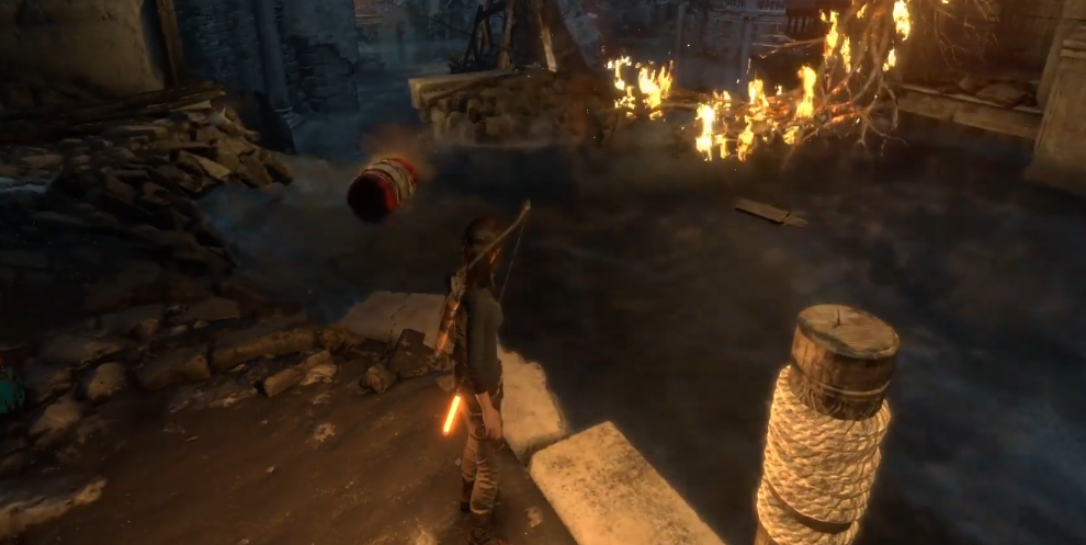 古墓丽影10怎么炸雕像