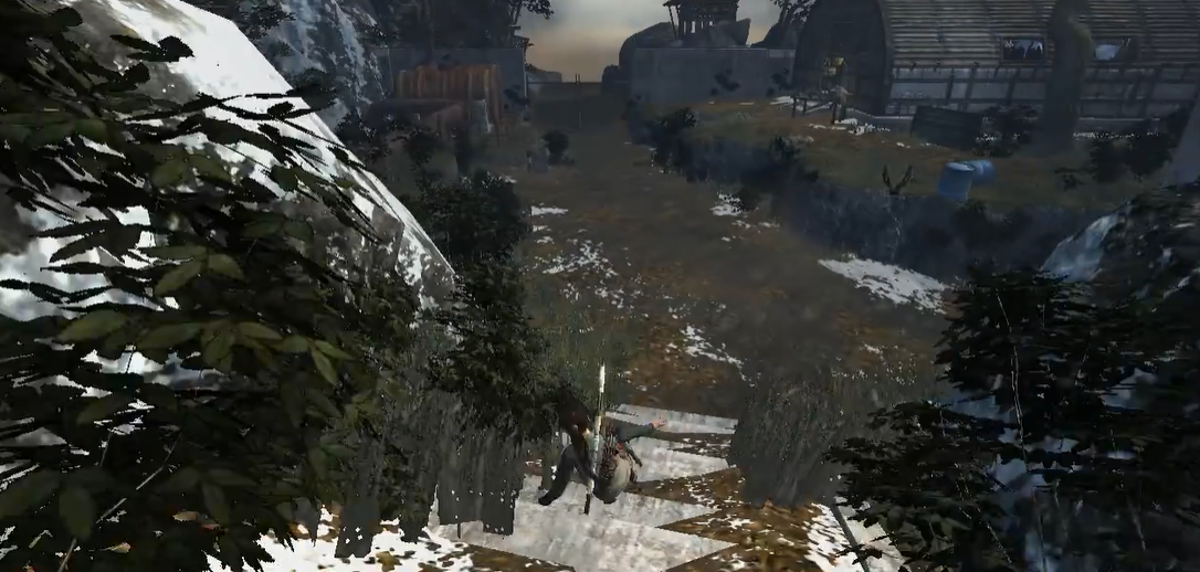 古墓丽影峭壁处的村落怎么玩